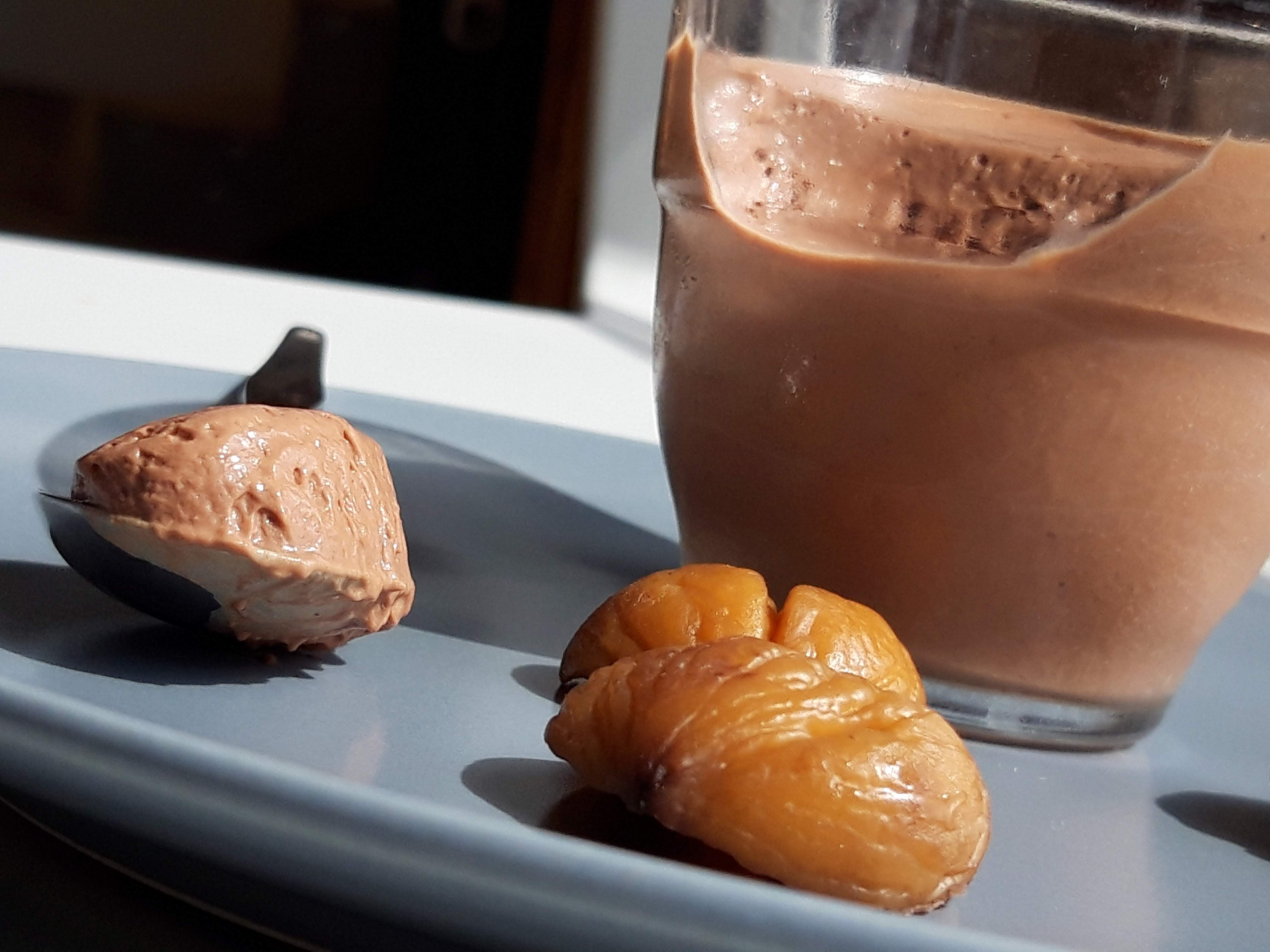 Crème chocolat marron au tofu soyeux